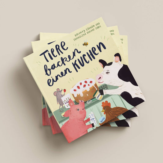 Franzizo nachhaltige Papeterie Kinderbuch – Tiere backen einen Kuchen