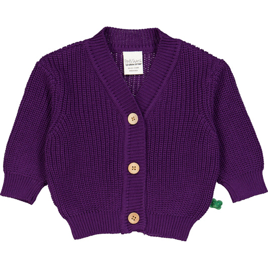 Fred's World by green cotton Baby Strickjacke – Sonic Purple