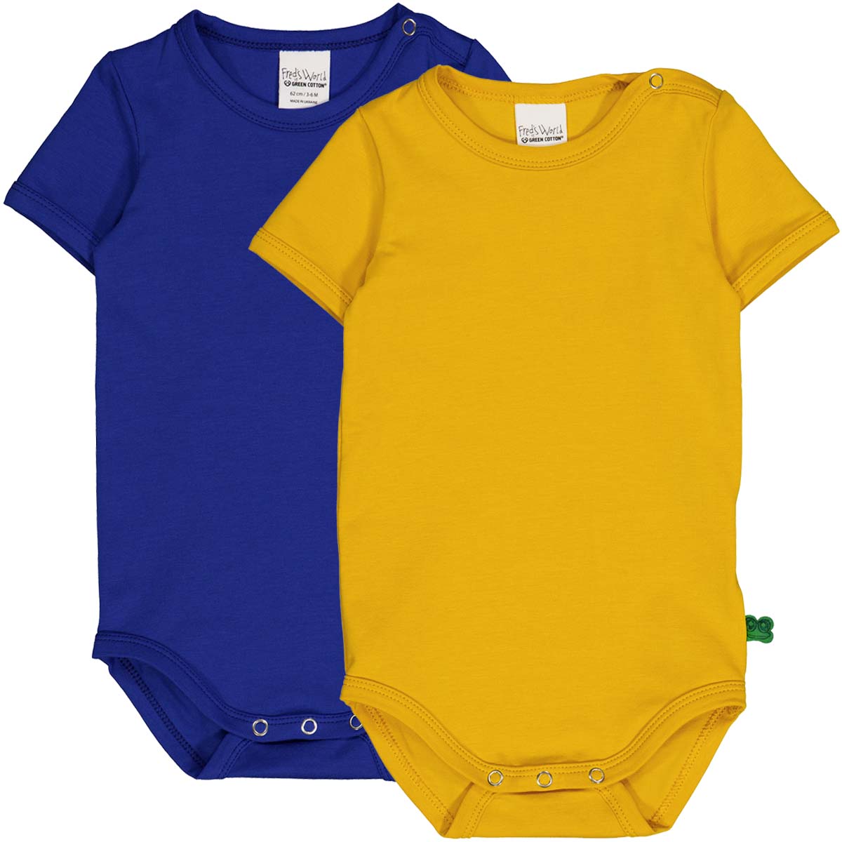 Fred's World by green cotton Kurzarm-Body 2er Pack – Surf/Sonic Yellow und weitere Baby Body bei kippie.shop