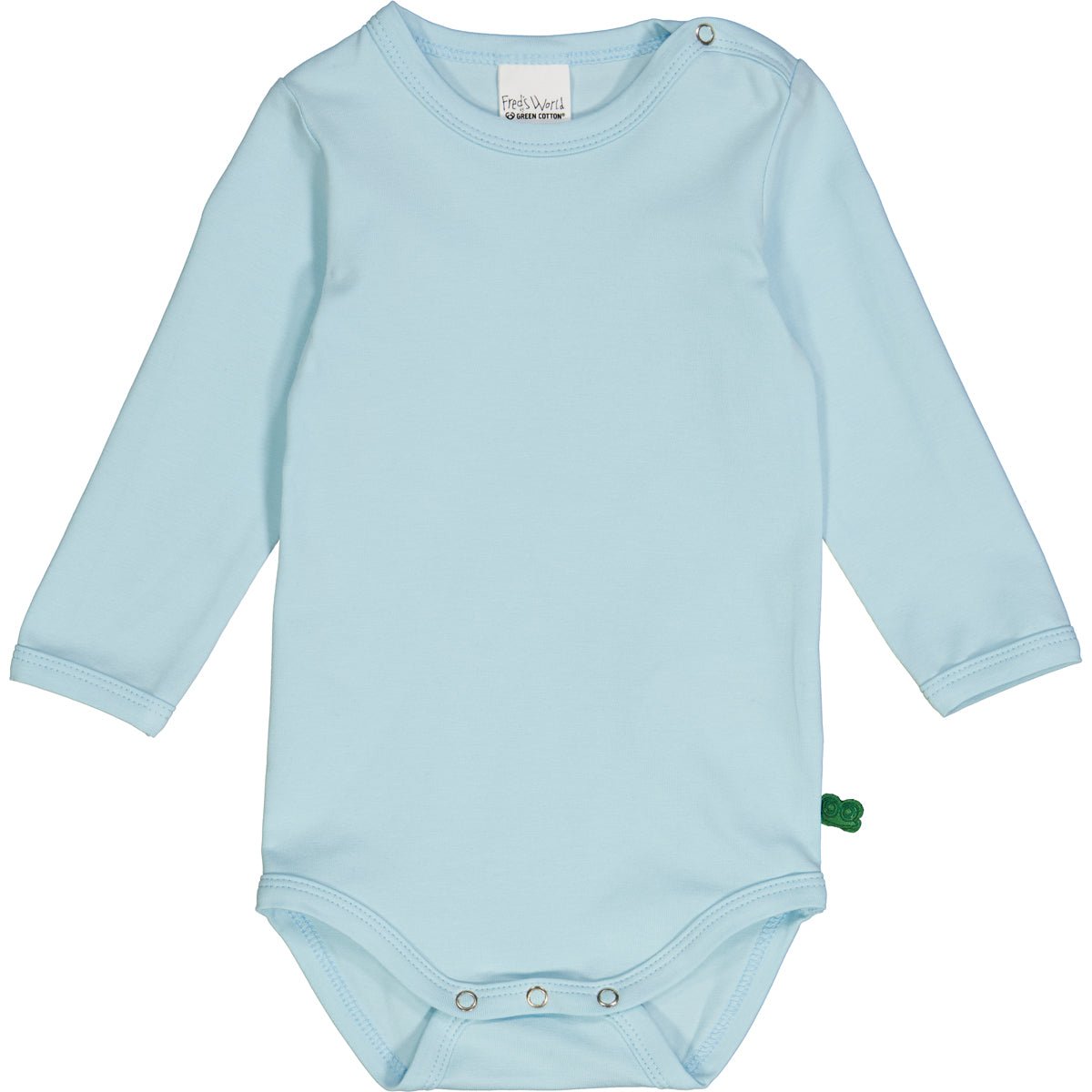 Fred's World by green cotton Langarm-Body – Aqua und weitere Baby Body bei kippie.shop