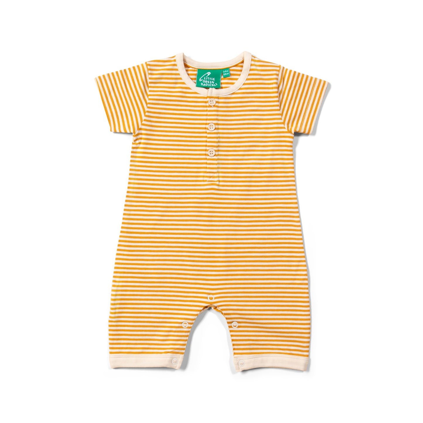 Little Green Radicals Sommerstrampler – Goldene Streifen und weitere Strampler bei kippie.shop