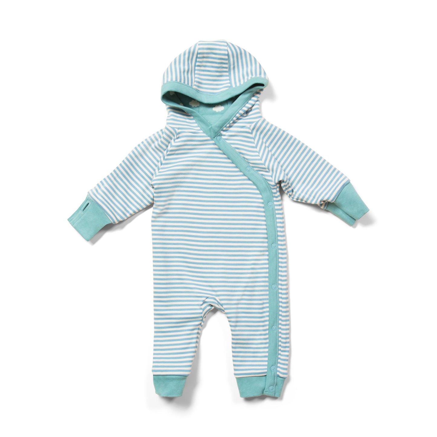 Little Green Radicals Overall mit Wolken – Hellblau und weitere Baby Overall bei kippie.shop