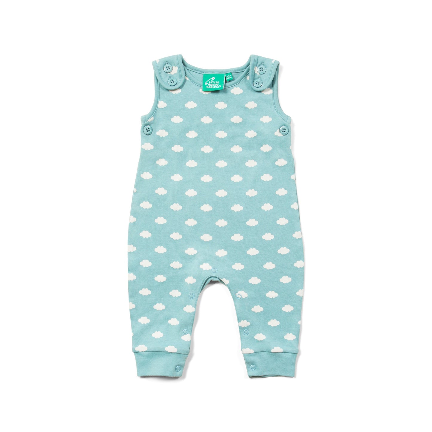 Little Green Radicals Strampler mit Wolken – Hellblau und weitere Strampler bei kippie.shop