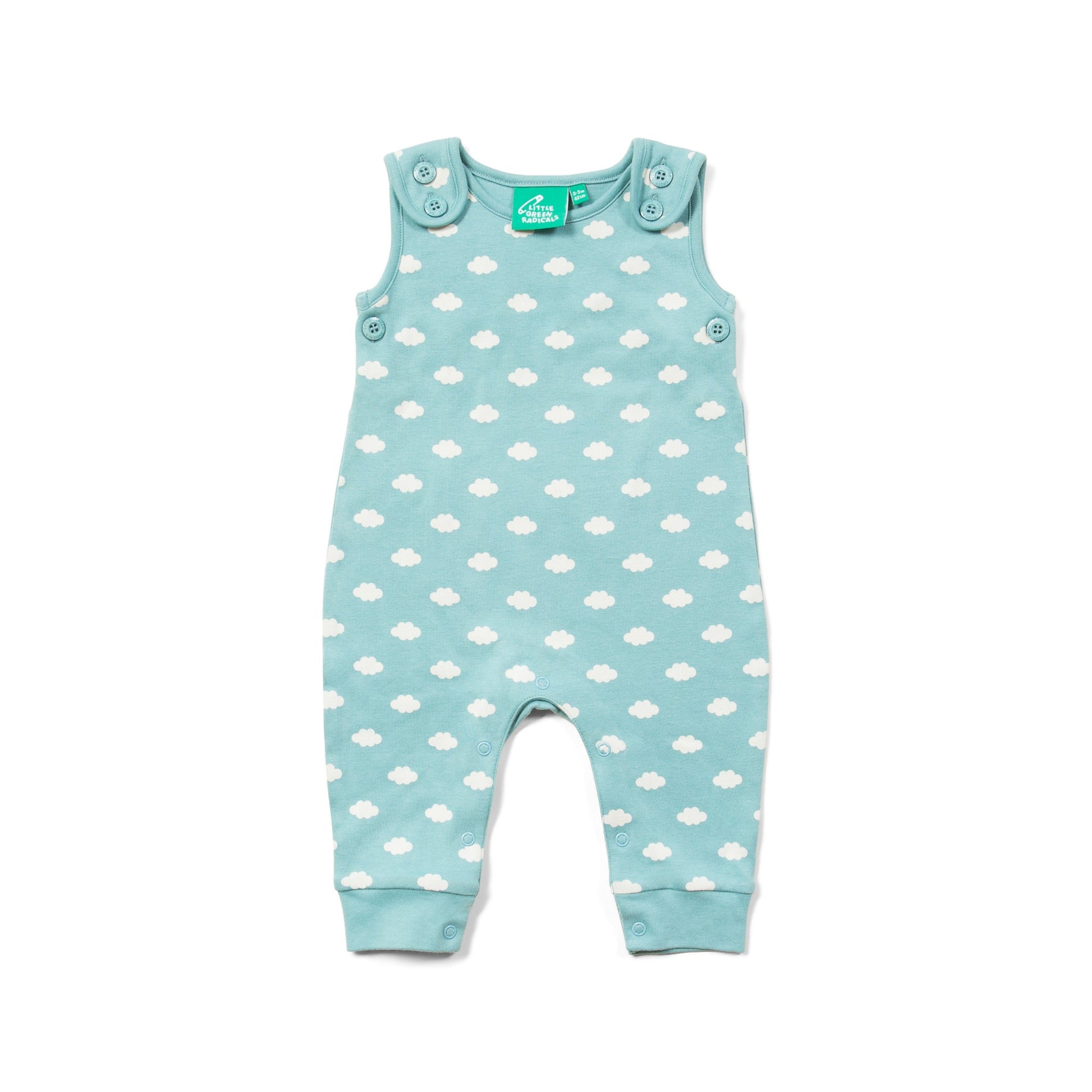 Little Green Radicals Strampler mit Wolken – Hellblau und weitere Strampler bei kippie.shop