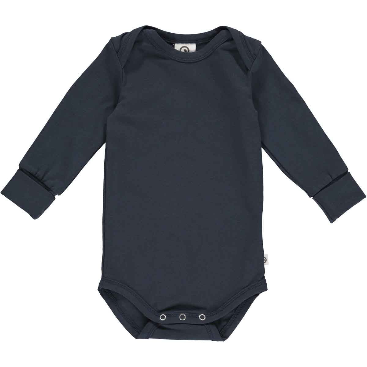 Müsli by green cotton Langarm-Body – Night Blue und weitere Baby Body bei kippie.shop