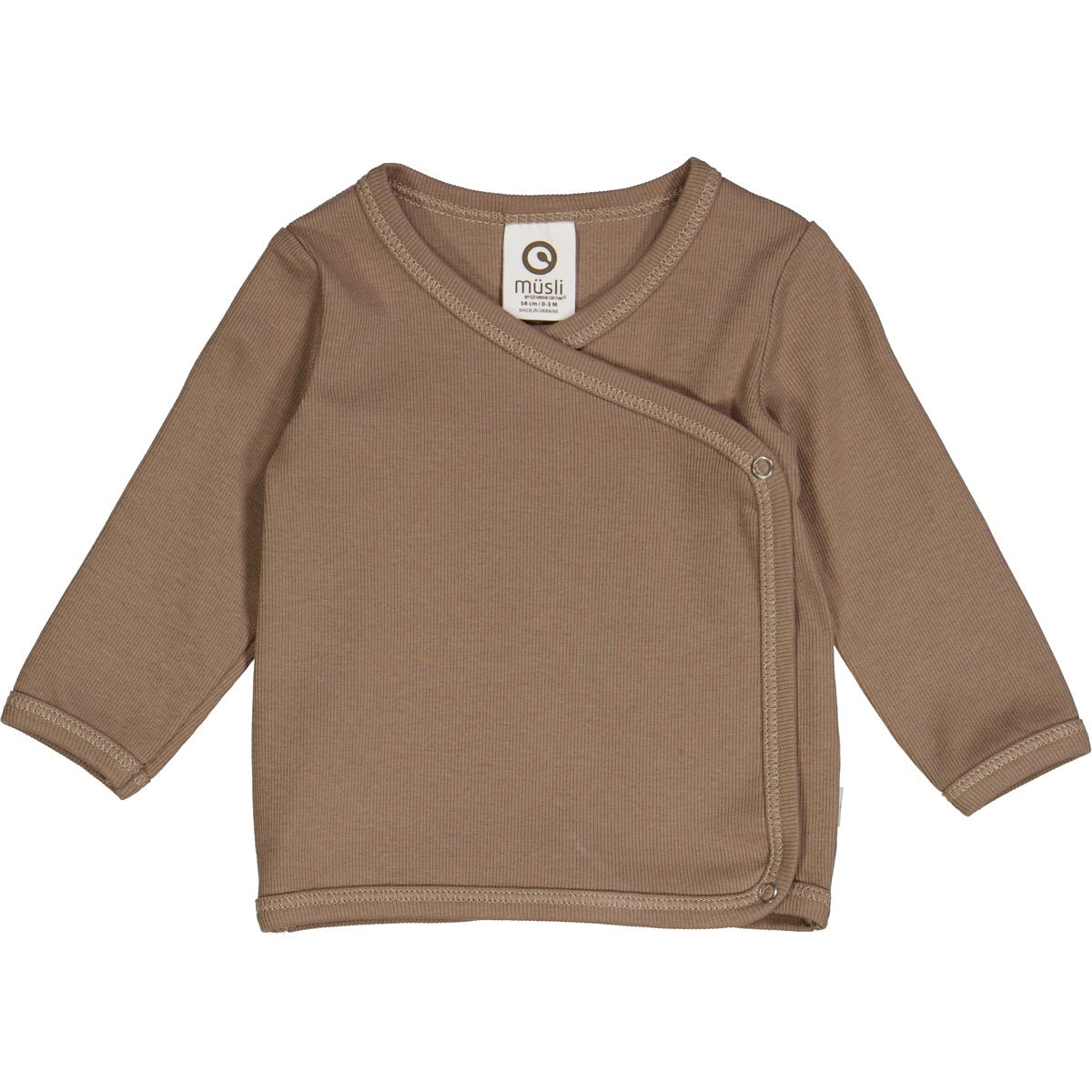 Müsli by green cotton Wickeljacke – Walnuss und weitere Baby Wickeljacke bei kippie.shop